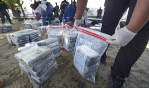 Alijo de coca&iacute;na incautado en la costa sur de Santo Domingo supera la tonelada