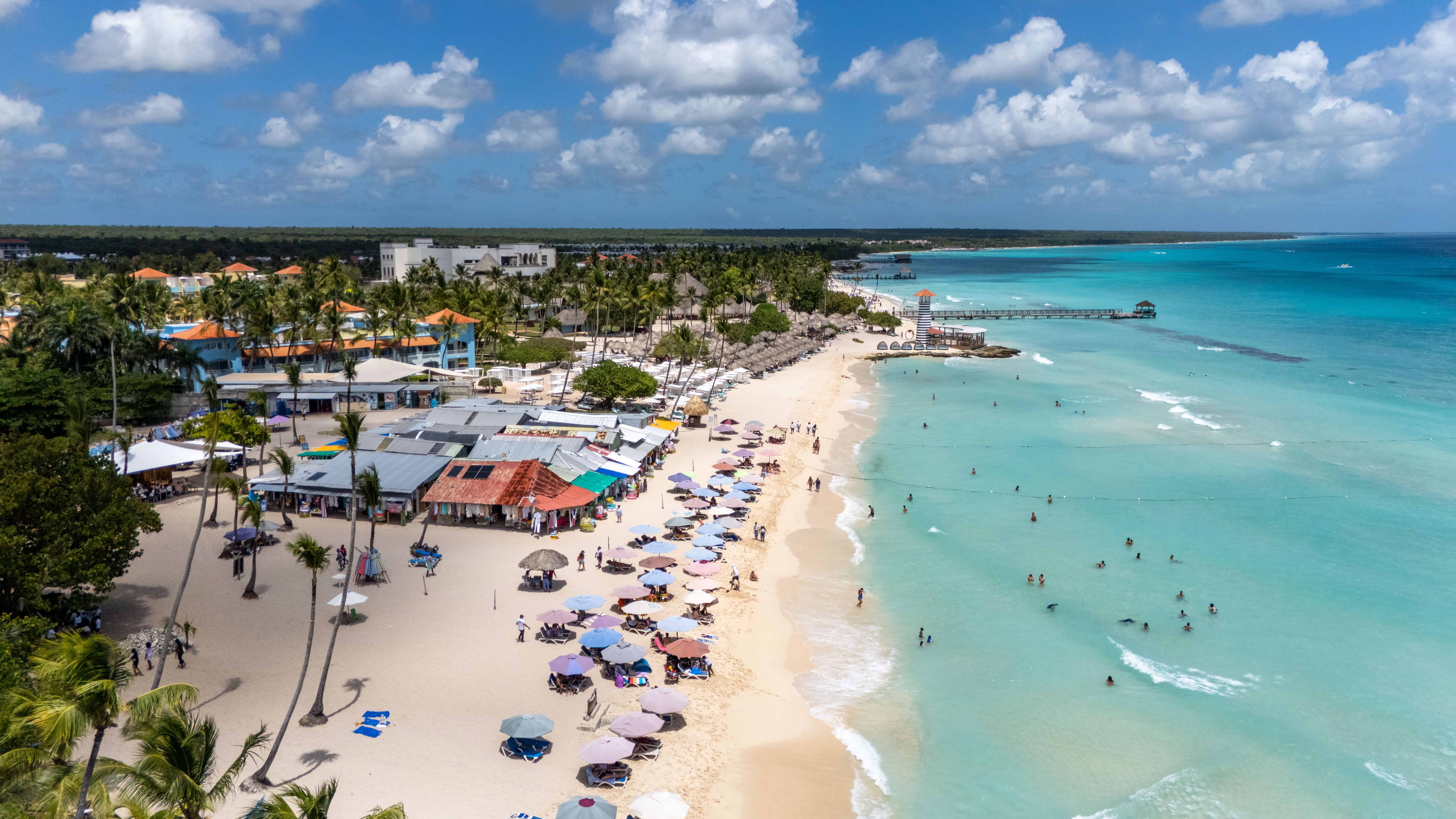Vista a&eacute;rea de playa Dominicus, Bayahibe.&nbsp;
