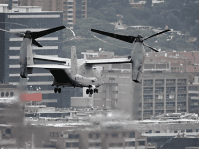 Aeronaves de Estados Unidos realizan simulacro en Caracas