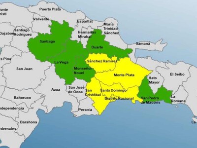 COE eleva las provincias en alerta por vaguada