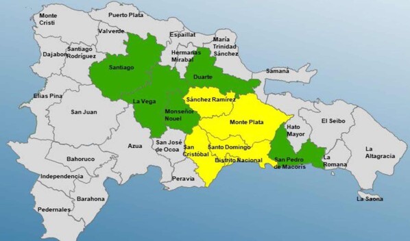 Cuatro provincias en alerta amarilla y cinco en verde por incidencia de vaguada