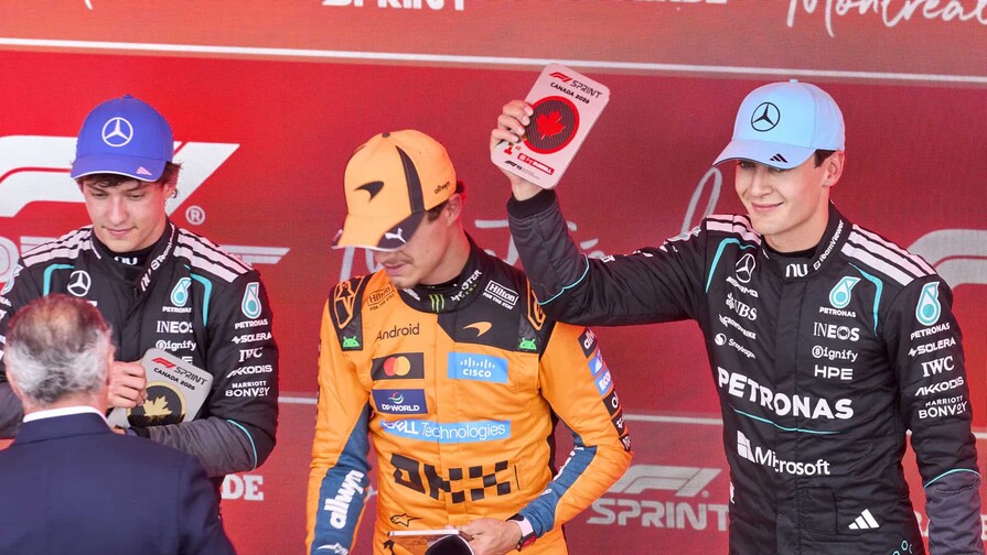 Russell gana el esprint de Canadá tras un caliente duelo con Antonelli Russell gana el esprint de Canadá tras un caliente duelo con Antonelli