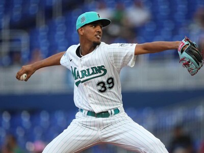 MLB: Eury Pérez sale del juego contra Azulejos tras cuatro entradas