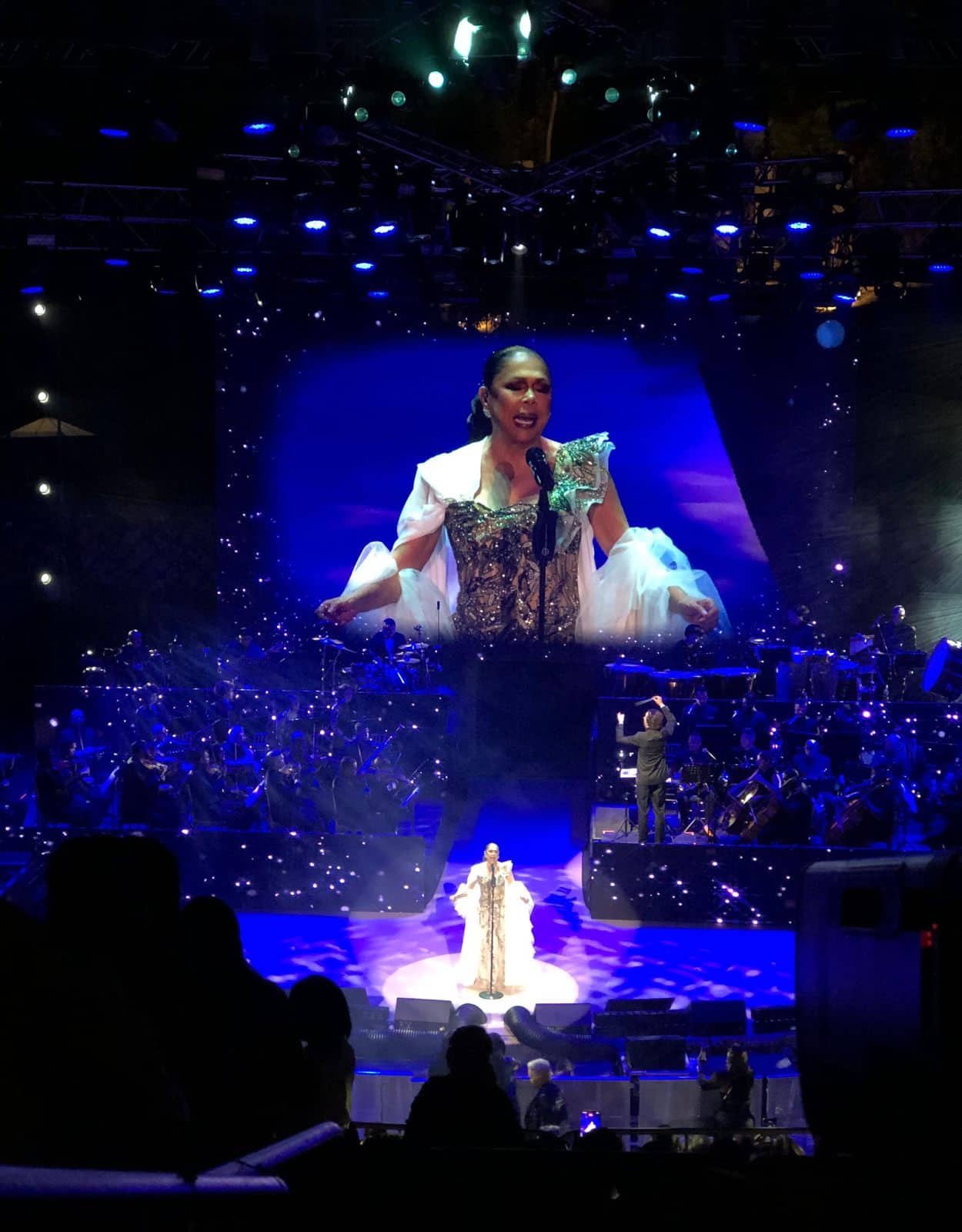 Isabel Pantoja durante su presentaci&oacute;n en Altos de Chav&oacute;n