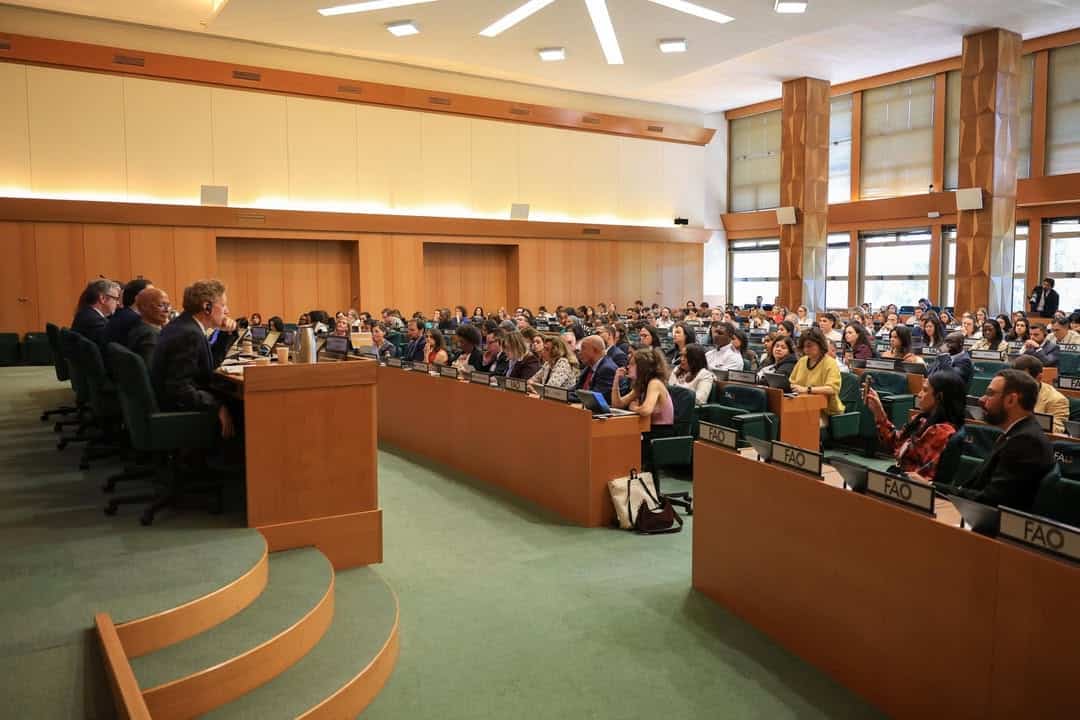 El ministro de Salud Pública, Víctor Atallah, en su participación en la sesión plenaria de alto nivel de la Rome Nutrition Week 2026.