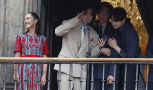 BTS lanza detr&aacute;s de c&aacute;maras de su visita en Palacio Nacional en M&eacute;xico
