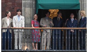 BTS muestra en un video los detalles de su encuentro con Sheinbaum en el Palacio Nacional