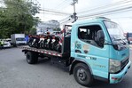 Operativo en Los Jardines del Norte contra motoristas que invaden aceras y circulan en vía contraria