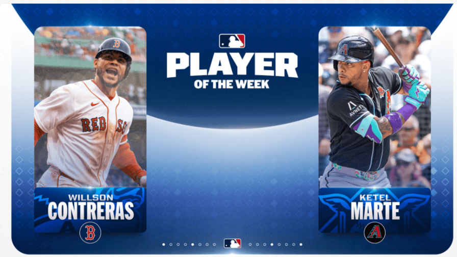 Marte y Contreras escogidos jugadores de la semana