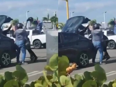 Motorista agrede a una mujer con un casco tras discusión en SDE