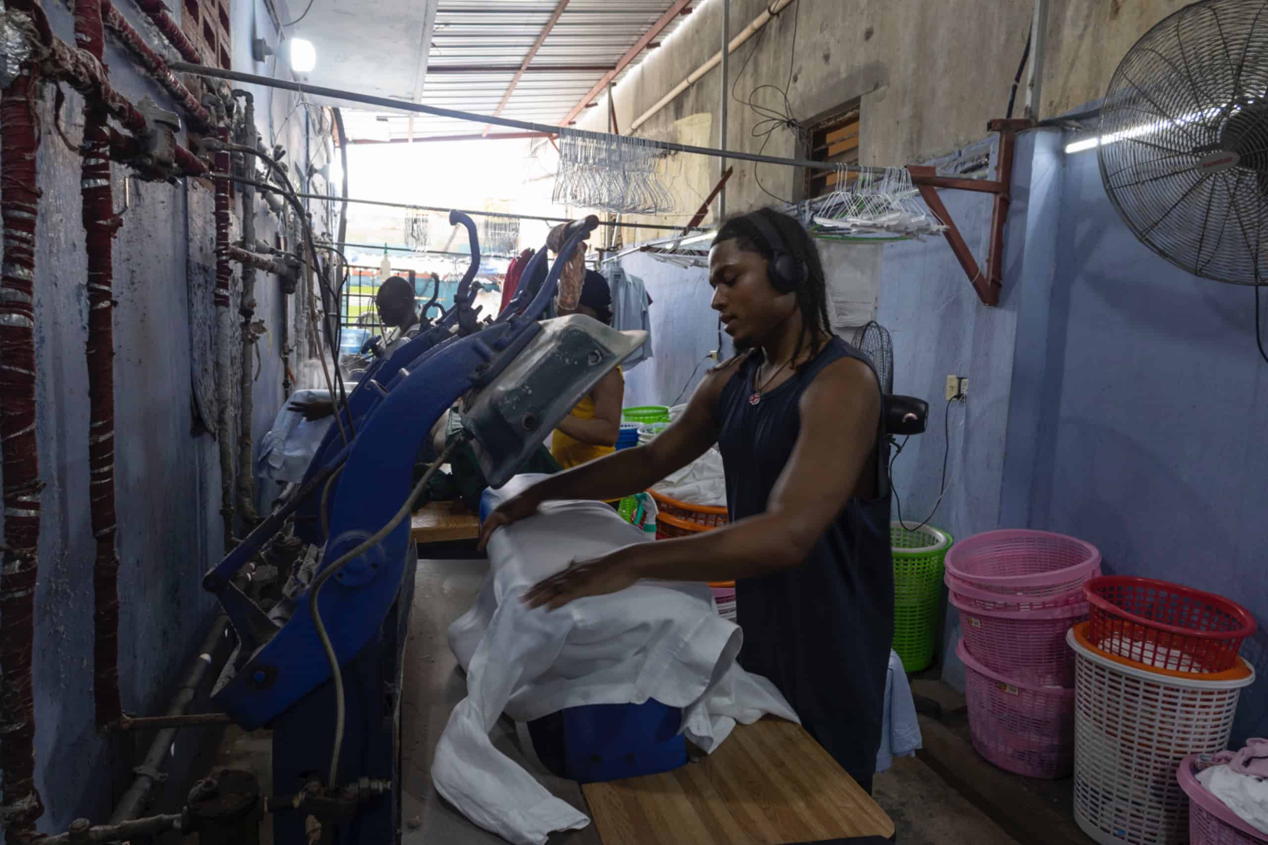 Trabajadores de lavandería