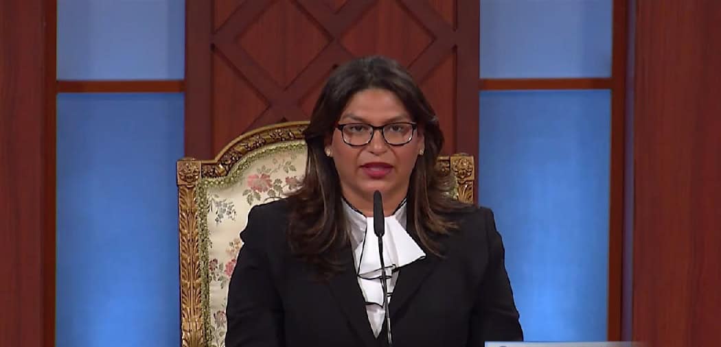 La presidenta de la Red Nacional de Jueces y Servidores Judiciales, Yokaurys Morales Castillo.