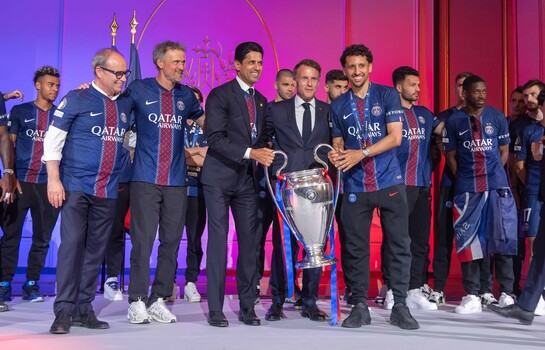 El PSG celebra en Par&iacute;s su bicampeonato de Europa bajo una estrictas medidas  de seguridad