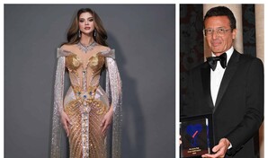 Yamilex Hern&aacute;ndez reacciona a la baja puntuaci&oacute;n de un juez en Miss Grand International All Stars