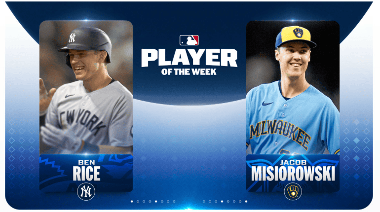 Rice y Misiorowski seleccionados jugadores de la semana Rice y Misiorowski seleccionados jugadores de la semana