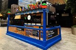 Estación del metro de Nueva York se viste de los Knicks antes de las finales de la NBA Estación del metro de Nueva York se viste de los Knicks antes de las finales de la NBA