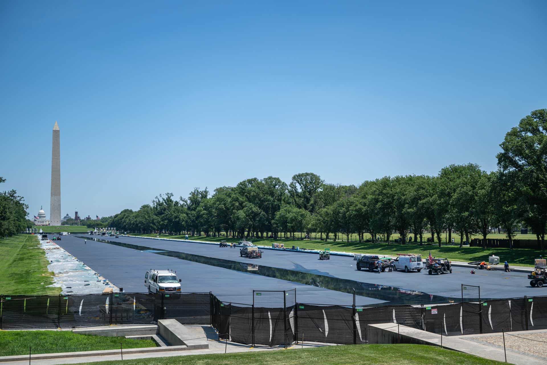 El estanque de Lincoln en Washington vuelve a tener agua tras la remodelaci&oacute;n de Trump