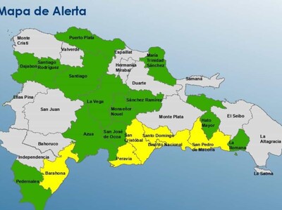 Clima en RD: COE pone 18 provincias y el DN en alerta por vaguada
