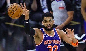 Karl-Anthony Towns tras el triunfo de los Knicks: Ha sido una se&ntilde;al. Mi mam&aacute; est&aacute; aqu&iacute; conmigo