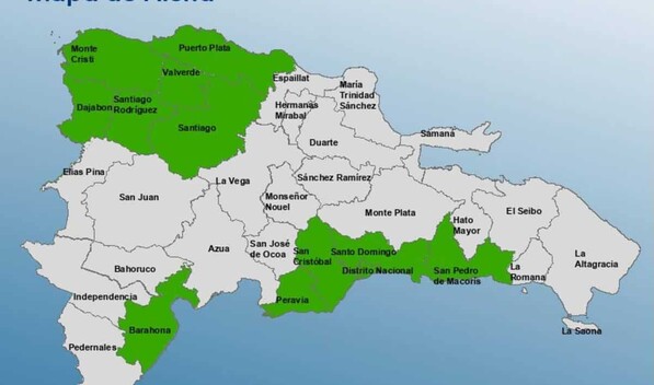 El COE mantiene al Distrito Nacional y 11 provincias en alerta verde por vaguada