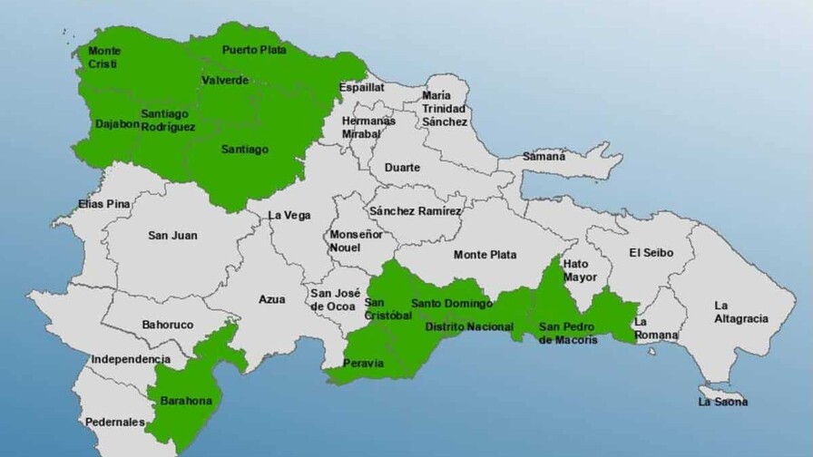 El COE mantiene al Distrito Nacional y 11 provincias en alerta verde por vaguada El COE mantiene al Distrito Nacional y 11 provincias en alerta verde por vaguada