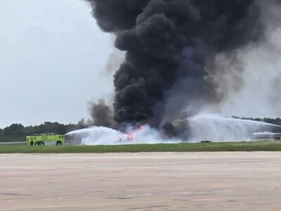 Se accidenta un avión en La Romana