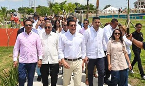 David Collado supervisa parque urbano de Haina y anuncia su entrega en los pr&oacute;ximos d&iacute;as