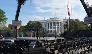 As&iacute; es La Garra, el enorme ring construido en la Casa Blanca por el cumplea&ntilde;os 80 de Trump