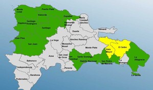 El COE coloca en alerta amarilla a Hato Mayor y el Seibo por la incidencia de una vaguada