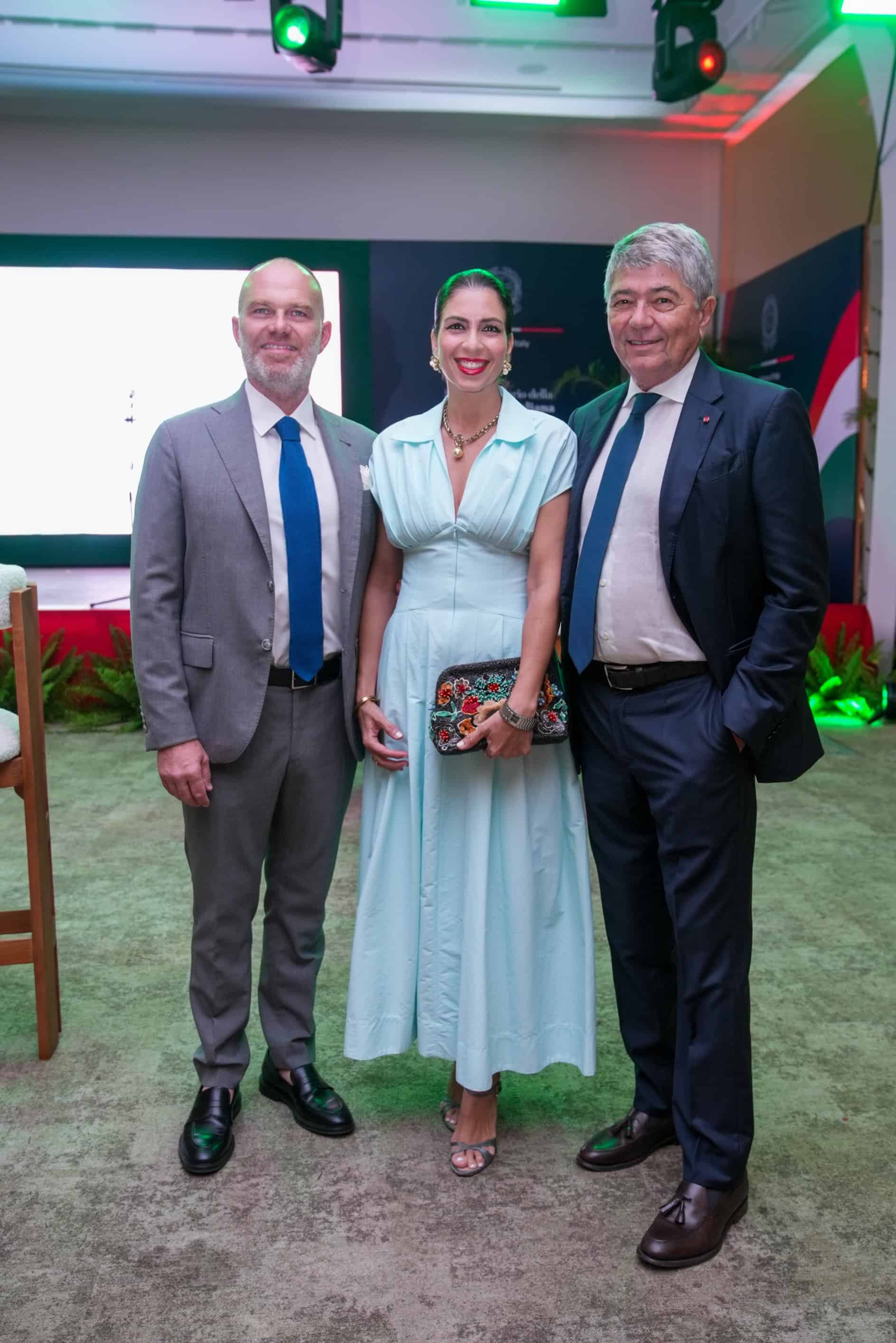 Gabino Moriconi, Alice Caslini de Moriconi y Mauro Caslini.