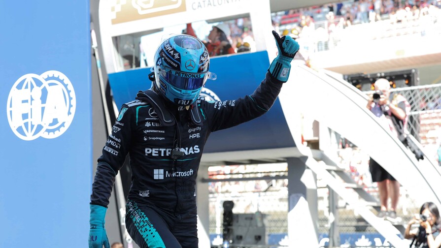George Russell, de Mercedes, logra la pole position del GP de Cataluña de F1 George Russell, de Mercedes, logra la pole position del GP de Cataluña de F1