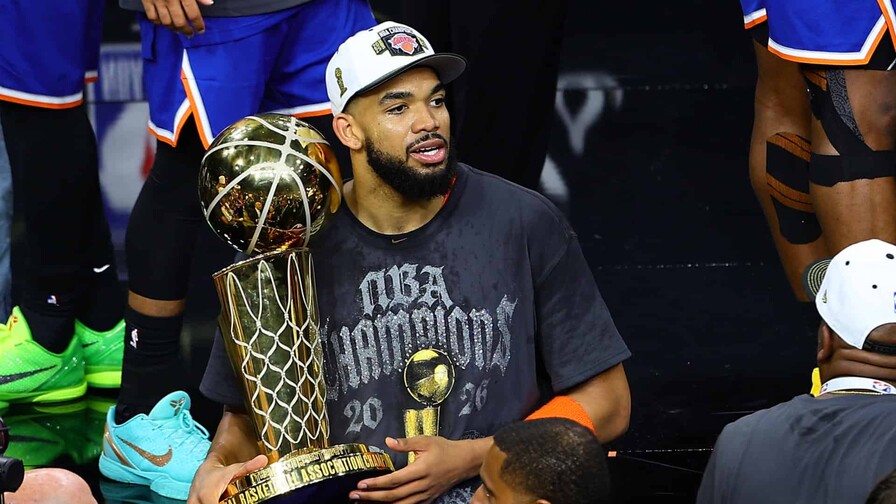 Karl-Anthony Towns se casa con Jordyn Woods tras coronarse campe&oacute;n de la NBA