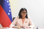 Delcy Rodr&iacute;guez dice que 1,046 venezolanos han sido liberados desde enero pasado