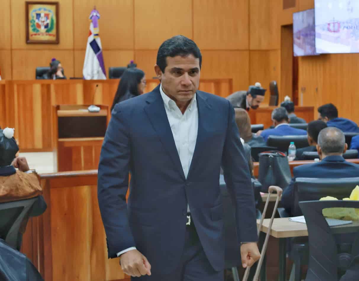 El mayor general del Ejército Adán Cáceres Silvestre durante una audiencia del proceso judicial en el que fue condenado a 20 años de prisión por el Primer Tribunal Colegiado del Distrito Nacional.