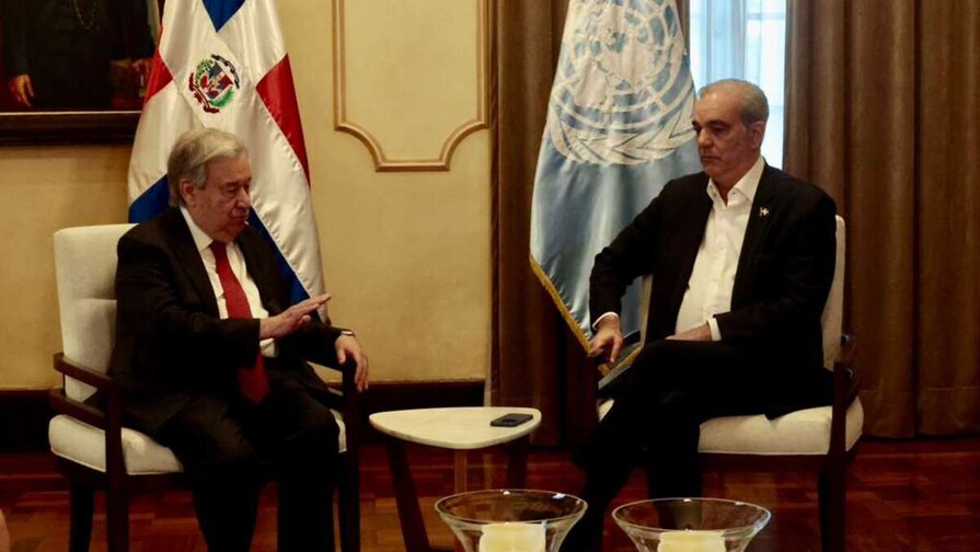 Luis Abinader se reúne con el secretario general de la ONU en el Palacio Nacional Luis Abinader se reúne con el secretario general de la ONU en el Palacio Nacional