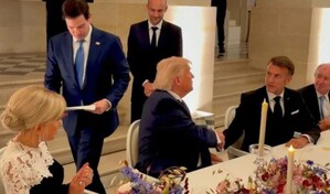 La firma por Trump del acuerdo con Ir&aacute;n en Versalles fue espont&aacute;nea, dice Macron