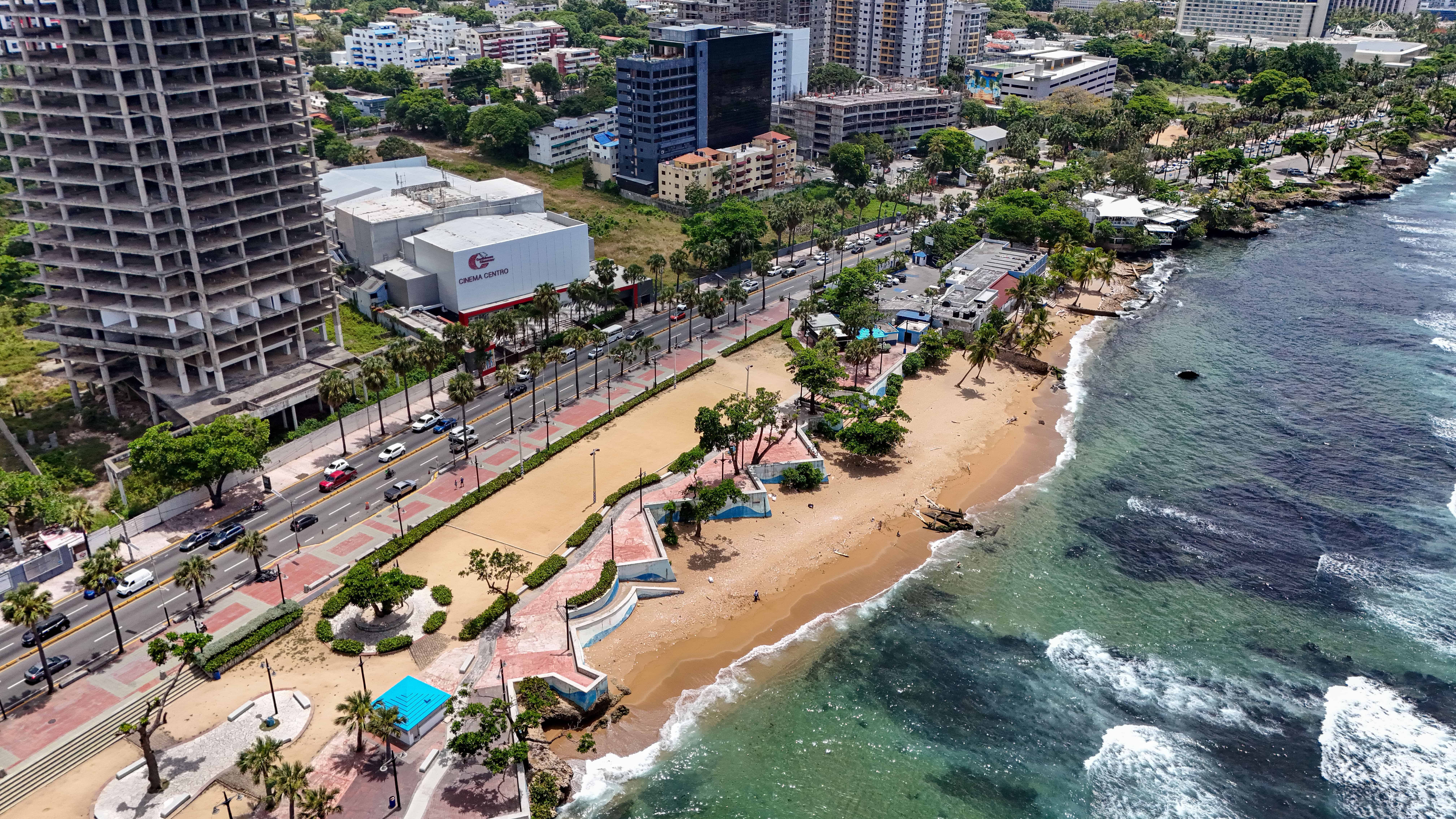 Malecón del Distrito Nacional, tramo recuperado por la administración de David Collado en la Alcaldía.