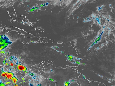 Onda tropical provoca aguaceros en República Dominicana