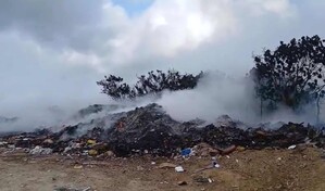 Fuego afecta vertedero en la provincia Espaillat