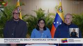 Delcy Rodr&iacute;guez se re&uacute;ne con expertos de EE.UU. para evaluar rescates tras terremotos