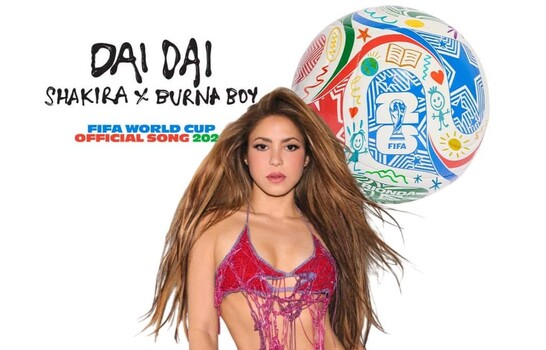 Shakira adelanta las versiones en espa&ntilde;ol y portugu&eacute;s de "Dai Dai", la canci&oacute;n del Mundial de f&uacute;tbol
