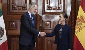 Sheinbaum dice que Felipe VI escuch&oacute; y propuso colaboraci&oacute;n sobre pueblos originarios