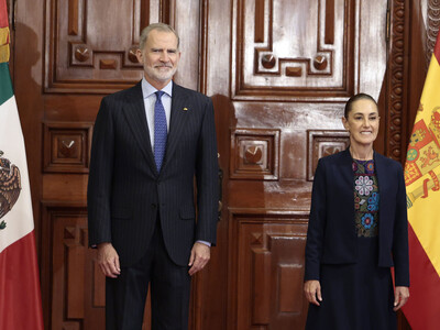 Sheinbaum recibe al rey Felipe VI en México