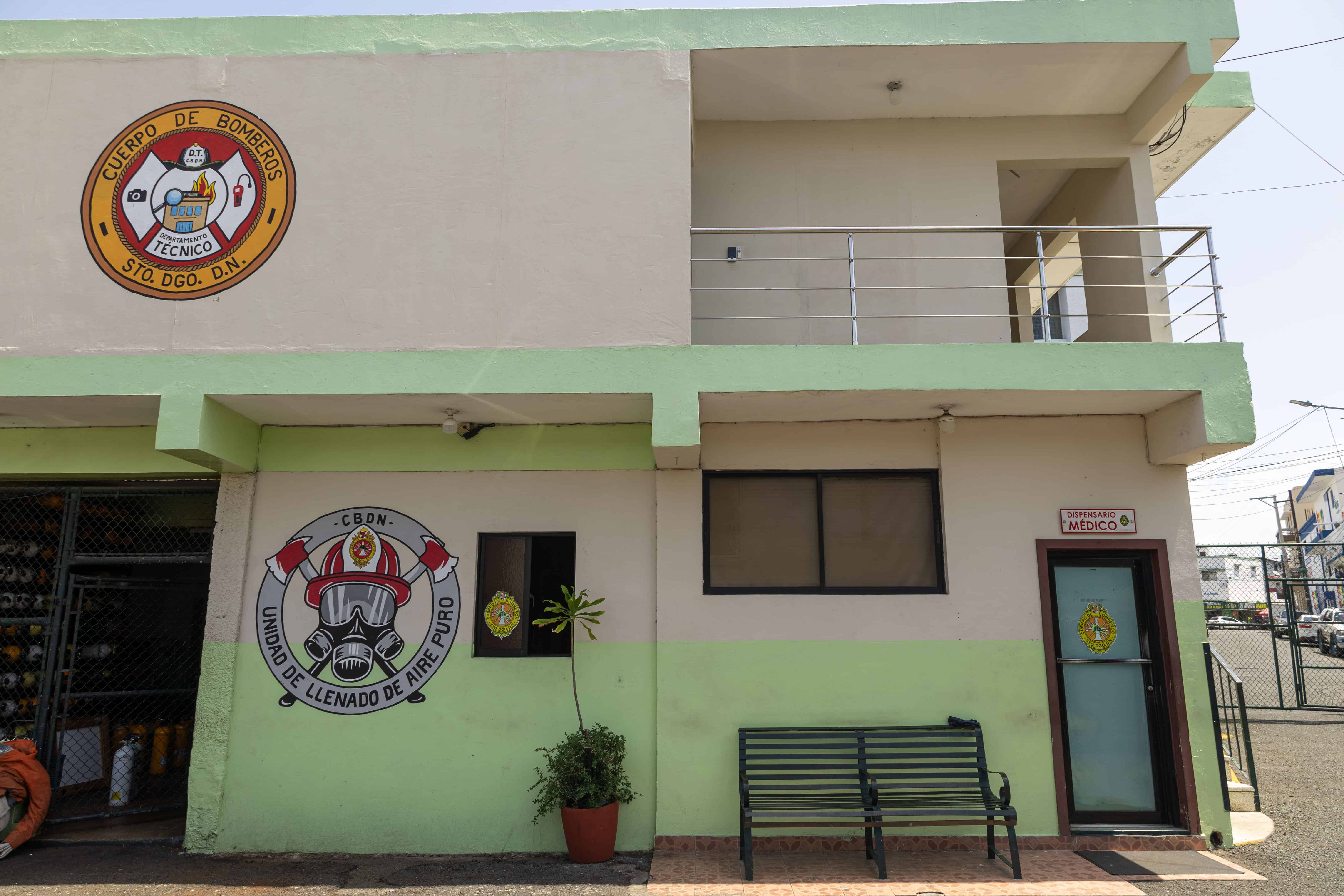 Instalaciones de la parte técnica de los bomberos.