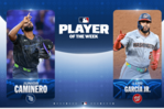 Caminero y Garc&iacute;a Jr. seleccionados Jugadores de la Semana en MLB