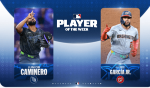 Caminero y Garc&iacute;a Jr. seleccionados Jugadores de la Semana en MLB