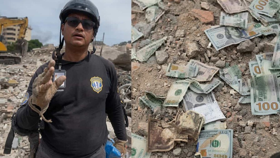 Detenidos cuatro polic&iacute;as en Venezuela por apropiarse de dinero hallado entre escombros