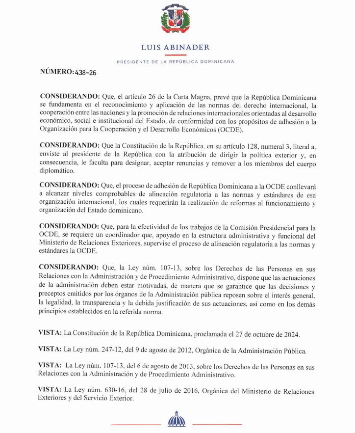 Decreto presidencial.