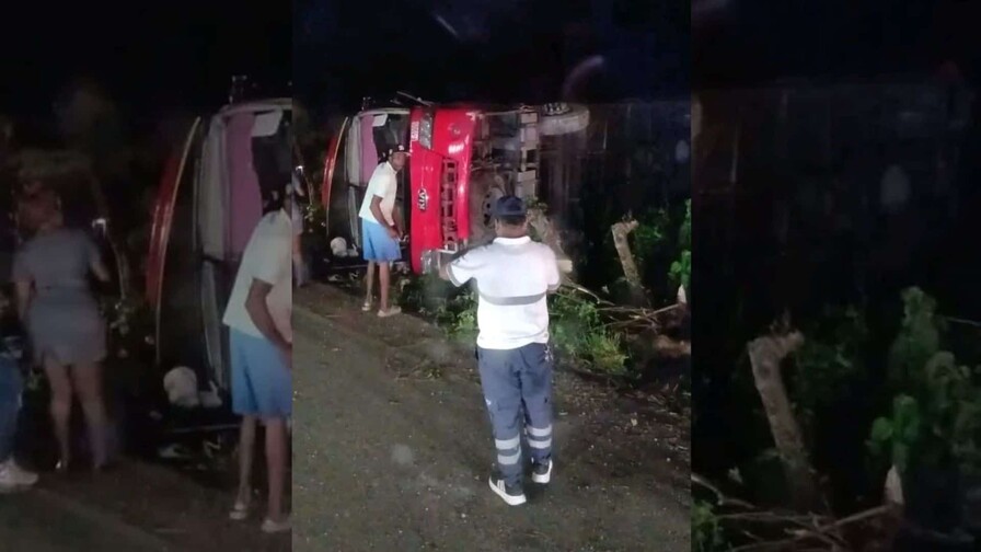 Deslizamiento de veh&iacute;culo deja siete heridos en la carretera Ver&oacute;n–Otra Banda