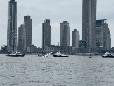 Aterrizaje forzoso de hidroavión en Nueva York